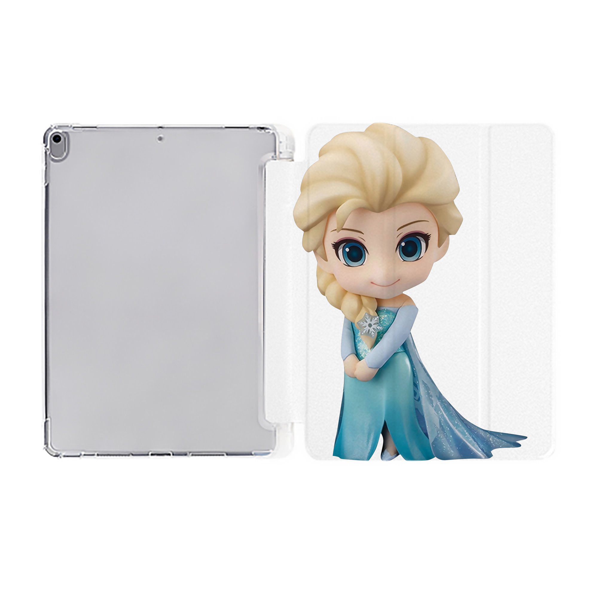（画像用） アナと雪の女王 アンナ エルサ Frozen Anna Elsa IPad ケース ペン収納付き 三つ折りスタンド PUレザー×シリコン 対応機種9.5/10.5/10.9インチ